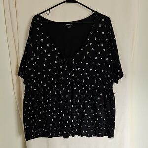 Black Printed Women's Top